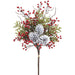 27.5" Berry, Pinecone & Cedar Artificial Stem Bundle -Red/White (Pack of 4) - XDB899-RE/WH