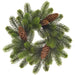 16" Wide Pine & Pinecone Artificial Candle Ring Holder -Green/Brown (Pack of 4) - XDC108-GR/BR