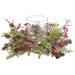 20"Wx8"H Mixed Plastic Pinecone Artificial Candle Ring Holder w/Glass -Brown/Gray - XDC390-BR/GY