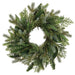 18" Wide Mixed Pine & Magnolia Leaf Artificial Candle Ring Holder -2 Tone Green (Pack of 8) - XDC520-GR/TT