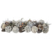 15.7"Wx3.7"H Artificial Pine, Pinecone & Ornament Ball Candle Ring Holder w/Glass -Brown/Gold (Pack of 6) - XDC583-BR/GO