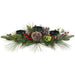 28"Wx10"H Cardinal, Berry, Pinecone & Tinsel Candle Ring Holder -Red/Brown (Pack of 2) - XDC843-RE/BR