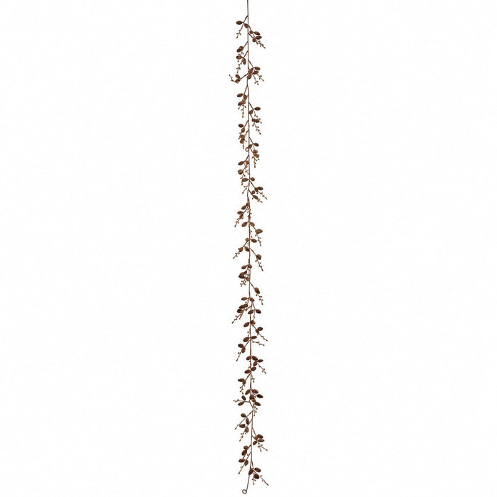 6' Plastic Pinecone Artificial Garland -Brown (Pack of 12) - XDG044-BR