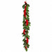 6' Magnolia Leaf & Pinecone Artificial Garland -Green/Brown (Pack of 2) - XDG045-GR/BR