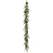 6' Pinecone, Berry, Pine & Eucalyptus Leaf Artificial Garland -Green/Brown (Pack of 2) - XDG048-GR/BR