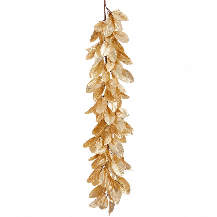 6' Magnolia Leaf Artificial Garland -Gold (Pack of 2) - XDG055-GO