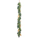 6' Magnolia Leaf & Cypress Artificial Garland -Green/Gold (Pack of 6) - XDG425-GR/GO