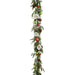 6' Magnolia Flower, Holly, Ball & Pine Artificial Garland -Mixed White (Pack of 2) - XDG567-WH/MX