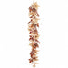 6' Beaded & Flocked Thistle & Maple Leaf Artificial Garland -Brown/White (Pack of 2) - XDG636-BR/WH