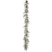 6'2" Flocked Pinecone, Eucalyptus Leaf & Pine Artificial Garland -White/Green (Pack of 2) - XDG649-WH/GR