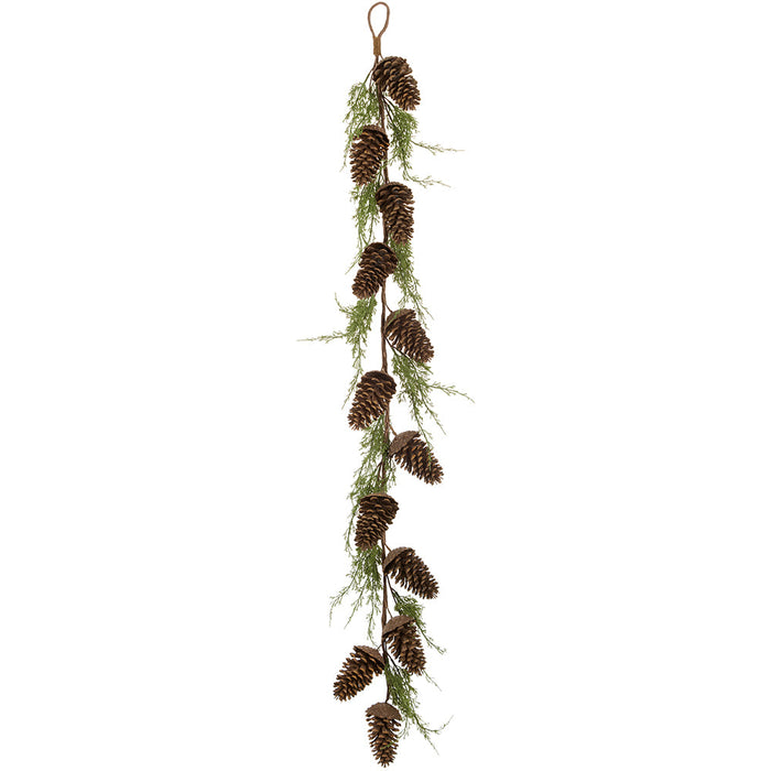 5' Pinecone & Pine Artificial Garland -Brown/Green (Pack of 2) - XDG668-BR/GR