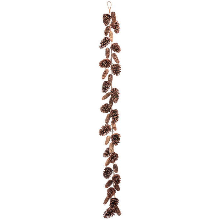 6' Mixed Pinecone Artificial Garland -Brown (Pack of 6) - XDG742-BR
