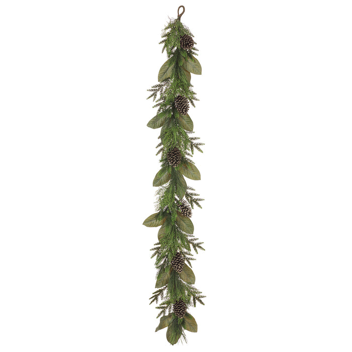 6' Pinecone & Mixed Pine Artificial Garland -Green/Brown (Pack of 2) - XDG745-GR/BR