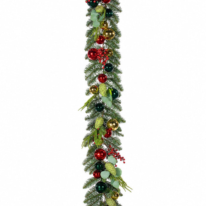6' Ball, Berry, Pinecone & Pine Artificial Garland -Mixed Colors (Pack of 2) - XDG811-MX