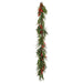 6' Berry, Pinecone & Pine Artificial Garland -Red/Brown (Pack of 2) - XDG824-RE/BR