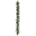 6' Flocked Holly, Ball & Pine Artificial Garland -Green/Red (Pack of 2) - XDG933-GR/RE
