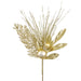16" Glittered Pine & Ornament Ball Artificial Stem Pick -Gold (Pack of 24) - XDK040-GO