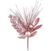 16" Glittered Pine & Ornament Ball Artificial Stem Pick -Pink (Pack of 24) - XDK040-PK