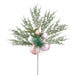 18" Mixed Pine & Plastic Ball Artificial Stem Pick -Pink/Pearl (Pack of 12) - XDK054-PK/P