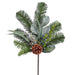 15" Artificial Eucalyptus, Pinecone & Pine Stem Pick -Brown/Green (Pack of 12) - XDK230-BR/GR