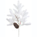 18" Ball, Pinecone & Pine Artificial Stem Pick -White/Iridescent (Pack of 12) - XDK310-WH/IR
