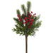 19.5" Berry, Pinecone & Mixed Pine Artificial Stem Bundle -Green/Red (Pack of 12) - XDK462-GR/RE