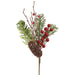 12" Berry, Pinecone & Pine Artificial Stem Pick -Red/Green (Pack of 24) - XDK508-RE/GR