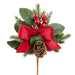 14" Berry, Pinecone, Magnolia Leaf Artificial Stem Pick -Red/Brown (Pack of 6) - XDK680-RE/BR