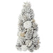 12" Pinecone Artificial Cone-Shaped Topiary -Whitewashed (Pack of 4) - XDR002-WW