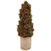21" Artificial Pinecone & Moss Cone-Shaped Topiary w/Basket -Brown/Green (Pack of 2) - XDR219-BR/GR