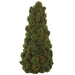 20" Moss Pine Artificial Cone-Shaped Topiary -Green/Brown(Pack of 2) - XDS019-GR/BR