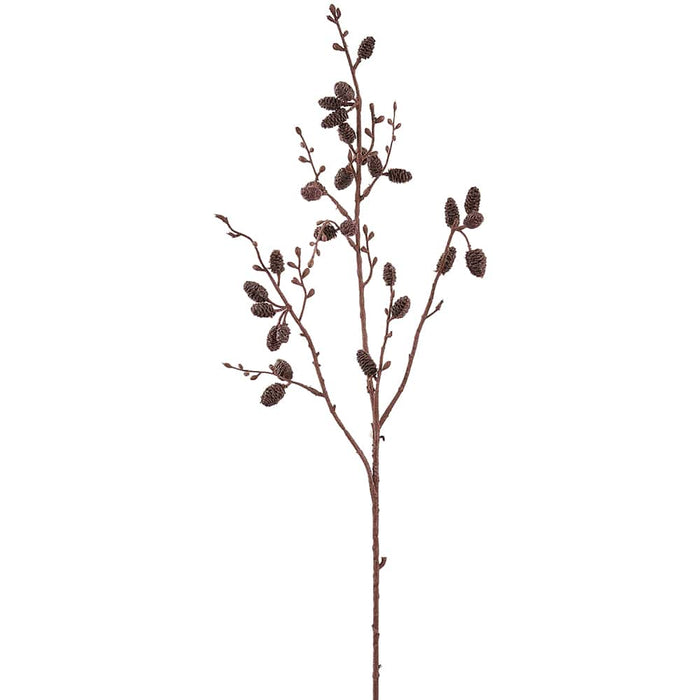 27" Plastic Pinecone Artificial Twig Stem -Brown (Pack of 24) - XDS036-BR