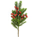 16" Artificial Berry & Pine Stem -Red/Green (pack of 24) - XDS124-RE/GR