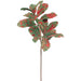 35" Metallic Artificial Magnolia Leaf Stem -Green/Red (Pack of 6) - XDS315-GR/RE