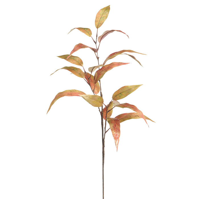 31" Metallic Artificial Eucalyptus Leaf Stem -Bronze/Gold (Pack of 12) - XDS320-BZ/GO