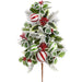 26" Flocked Artificial Holly Leaf, Ball & Pine Stem -Green/Red (Pack of 4) - XDS335-GR/RE