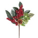 18" Artificial Berry & Pinecone Stem -Red/Green (Pack of 12) - XDS663-RE/GR