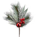 14" Artificial Ornament Ball, Berry & Pine Stem -Red/Green (pack of 12) - XDS699-RE/GR