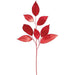 31" Metallic Velvet Artificial Magnolia Leaf Stem -Red (Pack of 12) - XDS736-RE