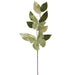 37" Metallic Velvet Artificial Magnolia Leaf & Butterfly Stem -Green (Pack of 6) - XDS738-GR