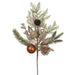 16" Artificial Ornament Ball, Pinecone & Pine Stem -Gold/Green (Pack of 12) - XDS916-GO/GR