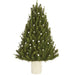 24" Hanging Artificial Pine & Pearl Half Wall Cone-Shaped Topiary w/Base -Green (Pack of 2) - XDT244-GR/P
