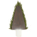 33.5" Hanging Artificial Pine & Pearl Half Wall Cone-Shaped Topiary w/Base -Green - XDT245-GR/P