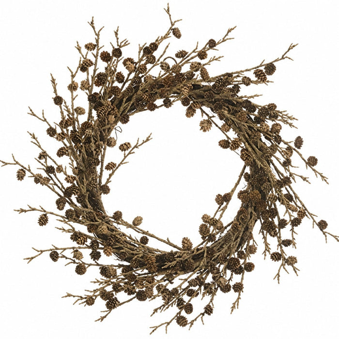 30" Pinecone Artificial Wreath -Brown (Pack of 2) - XDW052-BR