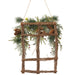 25.6" Artificial Berry, Pinecone & Pine Hanging Window Wreath -Brown/Snow (pack of 2) - XDW107-BR/SN