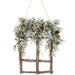 25.6" Artificial Berry, Pinecone & Pine Hanging Window Wreath -Brown/Snow (pack of 2) - XDW107-BR/SN