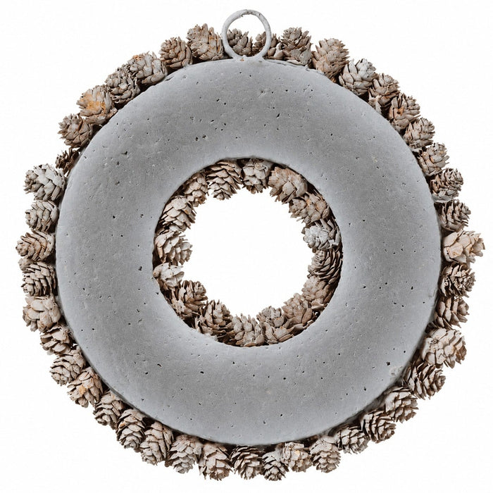 12" Pinecone Wreath -Gray - XDW122-GY