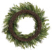 28" Holly, Eucalyptus Leaf & Mixed Pine Artificial Wreath -2 Tone Green (Pack of 2) - XDW176-GR/TT