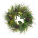 22" Artificial Pinecone, Magnolia Leaf & Pine Hanging Wreath -Green/Brown - XDW183-GR/BR