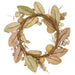 24" Artificial Beaded Ball, Berry & Magnolia Leaf Wreath -Gold - XDW192-GO